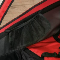 HOMCOM Child Bike Trailer 3 In1 Foldable Jogger Stroller 2-Seater Baby Stroller Transport Carrier with Shock Absorber System Adjustable Handlebar Storage Bag Red(m-10)