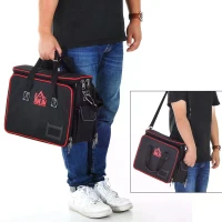 HOMCOM Heavy Duty Tool Bag Electrician bags Organizer Mechanic Storage Black(m-2)