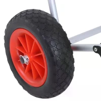 HOMCOM Foldable Kayak Trolley Aluminum Frame Canoe Carrier Dolly Transport Cart w/ Strap Heavy Duty(m-5)