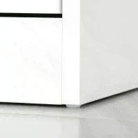 HOMCOM Shoe Cabinet with 4 Flip Drawers Wood Tipping Bucket Narrow Storage Cupboard with Adjustable Shelf Hall Organizer for Entrance Foyer White(m-7)