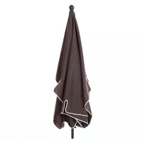 Outsunny Aluminium Sun Umbrella Parasol Patio Garden Rectangular Tilt 2M x 1.25M Brown(m-8)
