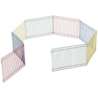 PawHut Foldable Metal Small Animal Playpen Octagon Mice Crate Kennel(m-5)