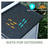 PawHut 2 Level Wooden Rabbit Bunny Guinea Pig Hutch w/ Outdoor Run Water Resistant Roof Pull out Tray Ramp 150 x 52.5 x 68 cm(m-8)