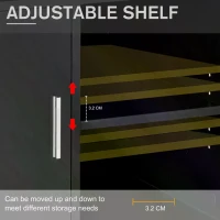 HOMCOM Multi-Storage Printer Stand Unit Office Desk Side Mobile Storage w/ Wheels Modern Style 60L x 50W x 65.5H cm - Black(m-4)