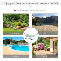Outsunny 3.6m Extra-long Universal Hammock Stand Metal Frame Garden Camping Picnic Outdoor Patio Replacement – Stand Only(m-4)