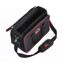 HOMCOM Heavy Duty Tool Bag Electrician bags Organizer Mechanic Storage Black(m-8)