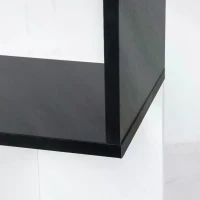 HOMCOM 5-tier Bookcase Storage Display Shelving S Shape design Unit Divider Black(m-9)