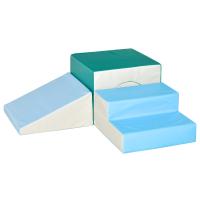 HOMCOM 4-Piece Soft Play Set for Toddlers 1-3 Years, Multi-colored