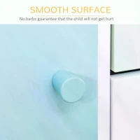 HOMCOM Kids Bookcase Multi-Shelf Modern Freestanding Cabinet of Drawer Book Magazine Organizer Study Bedroom 80 x 30 x 85cm Blue(m-6)