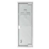 kleankin 60x20cm/22''x8'' Stainless Steel Medicine Cabinet 3 Tier Frosted Door Lockable w/ 2 Keys First Aid Unit Home Safety Box Wall Mountable Bathroom Kitchen(m-4)