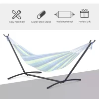 Outsunny 2.8m Universal Hammock Stand Metal Frame Garden Camping Picnic Outdoor Patio Replacement – Stand Only(m-5)