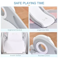 HOMCOM Folding Kids Slide Freestanding Slider for Toddler Climber Indoor Outdoor Playset Exercise Toy Activity Center for 1-3 Years, Cartoon Astronaut Shaped Grey(m-7)