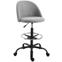 Vinsetto Ergonomic Drafting Chair Low-Back Grey(m-1)