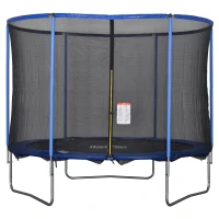 HOMCOM 305cm Trampoline for Kids and Adult with Safety Enclosure Net Spring Pad Waterproof Jump Mat for Outdoor Indoor Use(m-1)