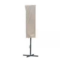 Outsunny Cantilever Umbrella Cover Outdoor Parasol Protector Weatherproof Garden Patio with Rod, Zipper - Khaki(m-4)