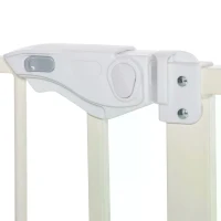 PawHut Pet Safety Gate Pressure Fitted Tall Stair Barrier for Dog Expandable Fence with Auto-Close Double Locking System Extension 74 to 84 cm 92 to 102cm White(m-6)