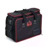 HOMCOM Heavy Duty Tool Bag Electrician bags Organizer Mechanic Storage Black(m-9)