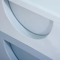 HOMCOM Kids Storage Units with 3 Drawers 3 Tier Chest Vertical Dresser Tower Toy Organizer for Nursery Playroom Kindergarten Blue(m-8)