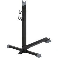 HOMCOM 63-73.5H cm Adjustable Bike Storage Rack Ground Stand PP Feet Pad Metal Frame Black(m-12)