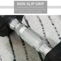 HOMCOM Rubber Dumbbell Sports Hex Weights Sets Home Gym Fitness Hexagonal Dumbbells Kit Weight Lifting Exercise (2 x 8kg)(m-5)