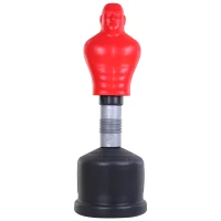 HOMCOM Freestanding Boxing Punching Bag Heavy Boxing Bag Men Stand Kick Boxing Bag Kick Punch Bag Silicone Red(m-1)