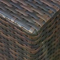 Outsunny 3 Pcs Rattan Nesting Tables Set-Brown(m-9)