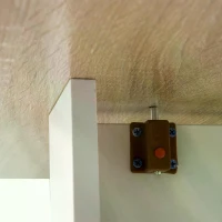 HOMCOM Particle Board Wooden Folding Dining Table Writing Computer Desk PC Workstation Space Saving Home Office Oak & White(m-8)