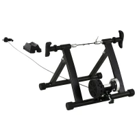 HOMCOM Indoor Bicycle Exercise Trainer w/ Bar Remote Control & Near-Universal Fit Black(m-10)