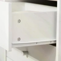 HOMCOM Kids Chest of Drawers Wardrobe Storage Tower Organizer Closet with 5 Drawers Solid Wood Handles Anti-toppling Device for Bedroom 55 x 36 x 108cm White(m-5)