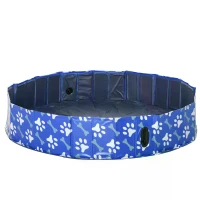 PawHut Dog Bathing Tub Pet Collapsible Swimming Pool Folding Pool Dog Cat Puppy Washer Indoor/Outdoor 63" x 12" XL Sized(m-4)