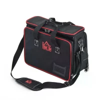 HOMCOM Heavy Duty Tool Bag Electrician bags Organizer Mechanic Storage Black(m-13)