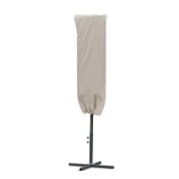 Outsunny Cantilever Umbrella Cover Outdoor Parasol Protector Weatherproof Garden Patio with Rod, Zipper - Khaki(m-1)