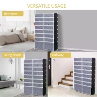 HOMCOM Large 16-Cube DIY Shoes Rack Portable Interlocking Plastic Cabinet 8 Tier Footwear Organiser Bedroom 32 Pairs(m-8)