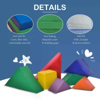 HOMCOM 7 Piece Kids Soft Foam Puzzle Play Set Interlocking Toddler Learning Blocks Comfortable Safe Floor Indoor Outdoor Active Play Structure(m-6)