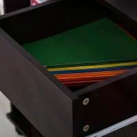 HOMCOM Printer Stand with Open Storage Shelves, for Home Office Use, Include Drawer(m-4)