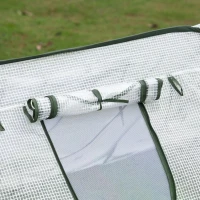 Outsunny Pop Up Mini Greenhouse with Roll Up Doors & Portable Zipper Bag for Plants Outdoor, PE Cover, 240 x 120 x 75cm(m-9)