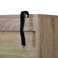 HOMCOM 3-Tier Wooden Storage Cabinet Display Shelf Cupboard with 2 Drawer &  Anti Tilt Brace Wooden Color Grey White(m-6)