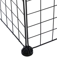 PawHut DIY Pet Playpen Metal Wire Fence Indoor Outdoor Guinea Pig Rabbit Small Animals Cage 36 Panel Enclosure Black(m-9)