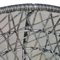 Outsunny 360° Swivel Rattan Papasan Moon Bowl Chair with Padded Cushion Oversized for Outdoor Indoor(m-9)