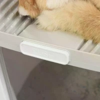 PawHut Cat Litter Box Cat House with Litter Scoop Two Door Design Cat furniture with Lifted Cover Large Space White(m-8)