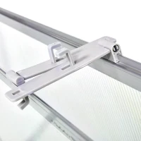 Outsunny Outdoor Greenhouse Polycarbonate Grow House Flower Vegetable Plants Raised Bed Garden Allotment Protector Aluminum Frame 100 x 100 x 48 cm(m-8)