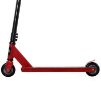 HOMCOM Teens Adult Street Stunt Kick Scooter Intermediate and Beginner Freestyle Tricks Scooters For 14+ w/ Rear φ10cm Wheel&Brake - Red(m-7)