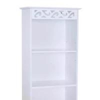 HOMCOM MDF Tall Bathroom Cabinet Longline Narrow Storage Unit Tower Cupboard Organiser w/ Adjustable shelf 160H x 40L x 23Wcm(m-7)