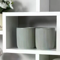 HOMCOM 18" Wall-mounted  Shelf 8-cube Bookcase Home Organizer Closet -White(m-7)