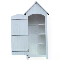 Outsunny Garden Storage Shed Backyard Tool Cabinet Tool Organizer with Asphalt Roof(m-8)