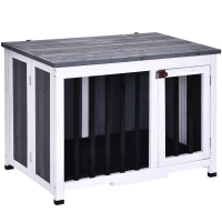 PawHut Solid Wood Dog Cage Pet House Crates Kennel Transport Box Carrier Animal Training(m-1)