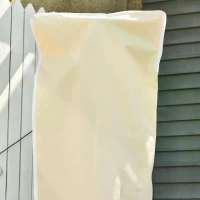 Outsunny Cantilever Patio Umbrella Cover, Outdoor Market Umbrella Protector with Zipper and Cord Lock, Beige and Coffee(m-6)