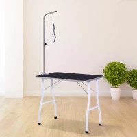 PawHut Dog Cat Pet Grooming Table Portable Mobile Foldable Adjustable With Arm Noose Stainless Steel Frame and Legs New(m-11)