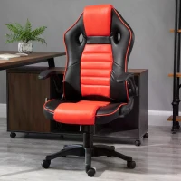 Vinsetto Home Office Video Game Racing Chair Swivel  High Back,  Ergonomic Tilt Design Flip-up Armrest Height Adjustable Free Moving for Working Relaxing(m-2)