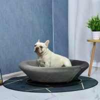 PawHut Swivel Pet Sofa for Cat or Small and Medium-sized Dog With Extra Cushion 360° Rotatable Metal Base(m-6)